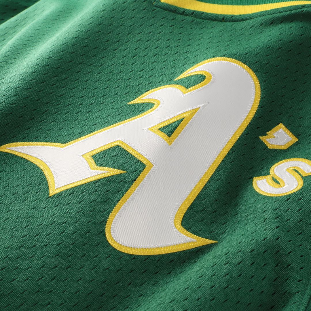 Athletics Rickey Henderson Mitchell & Ness Authentic Batting Practice Jersey - Green