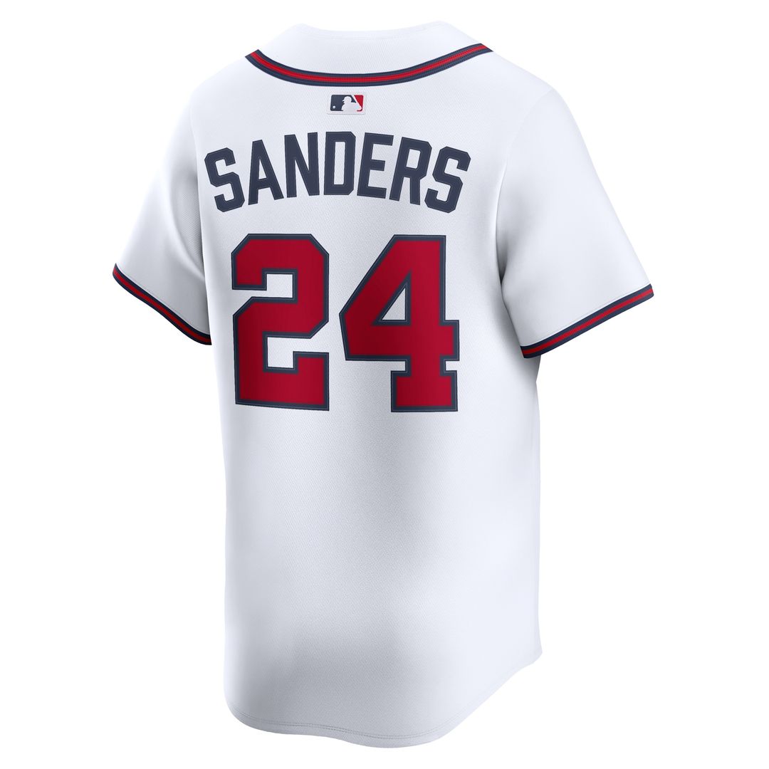 Atlanta Braves Deion Sanders Nike Limited Jersey - White