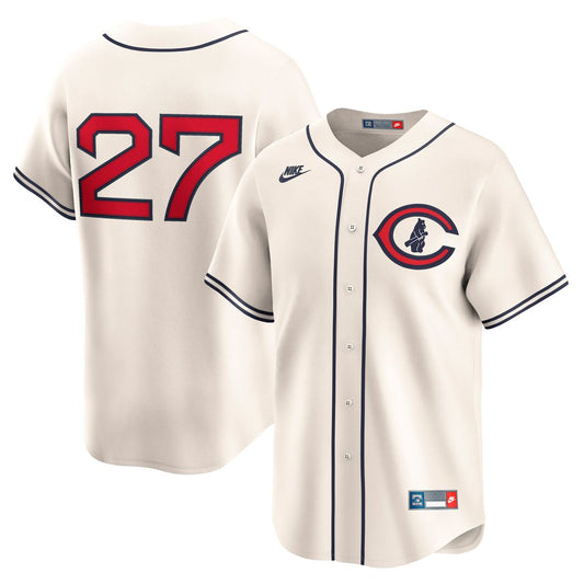 Chicago Cubs Seiya Suzuki Nike Throwback Cooperstown Limited Jersey - Cream