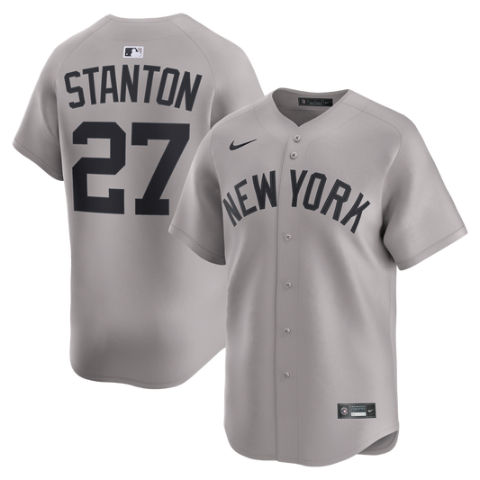 New York Yankees Giancarlo Stanton Nike Road Limited Jersey - Gray
