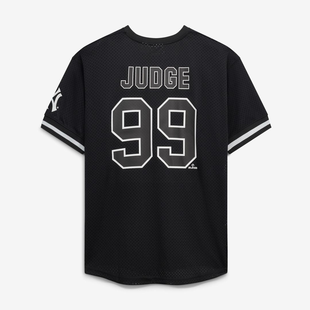 New York Yankees Aaron Judge Fanatics Big & Tall Heavyweight Mesh Jersey - Black/White