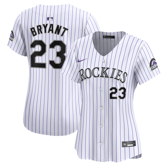 Colorado Rockies Kris Bryant Nike Women's Home Limited Jersey - White