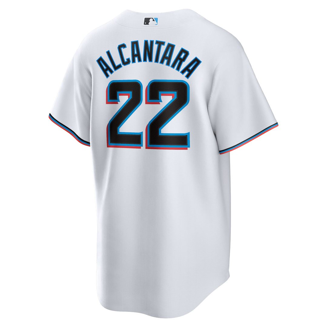 Miami Marlins Sandy Alcantara Nike Replica Jersey - White