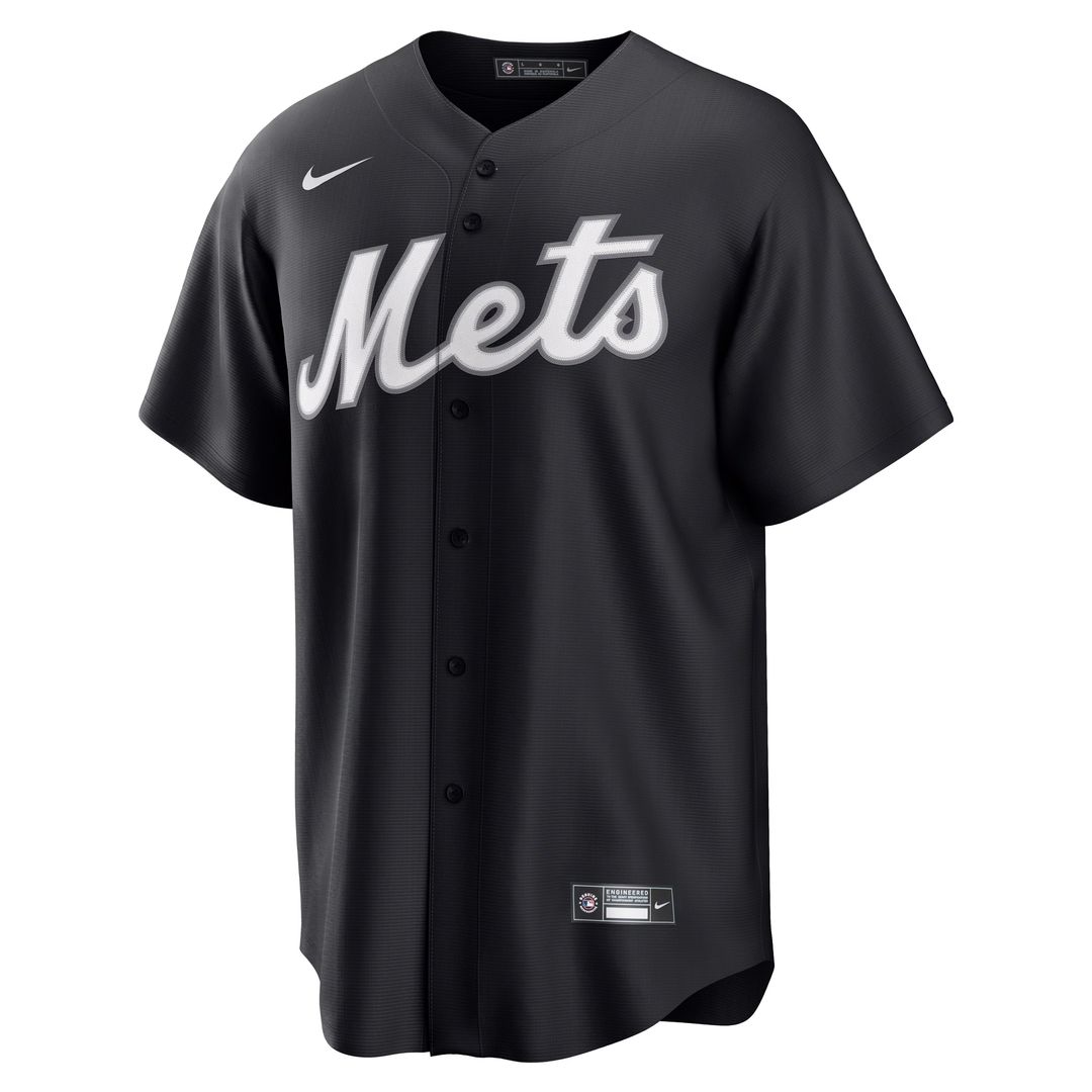 New York Mets Francisco Lindor Nike Replica Jersey - Black