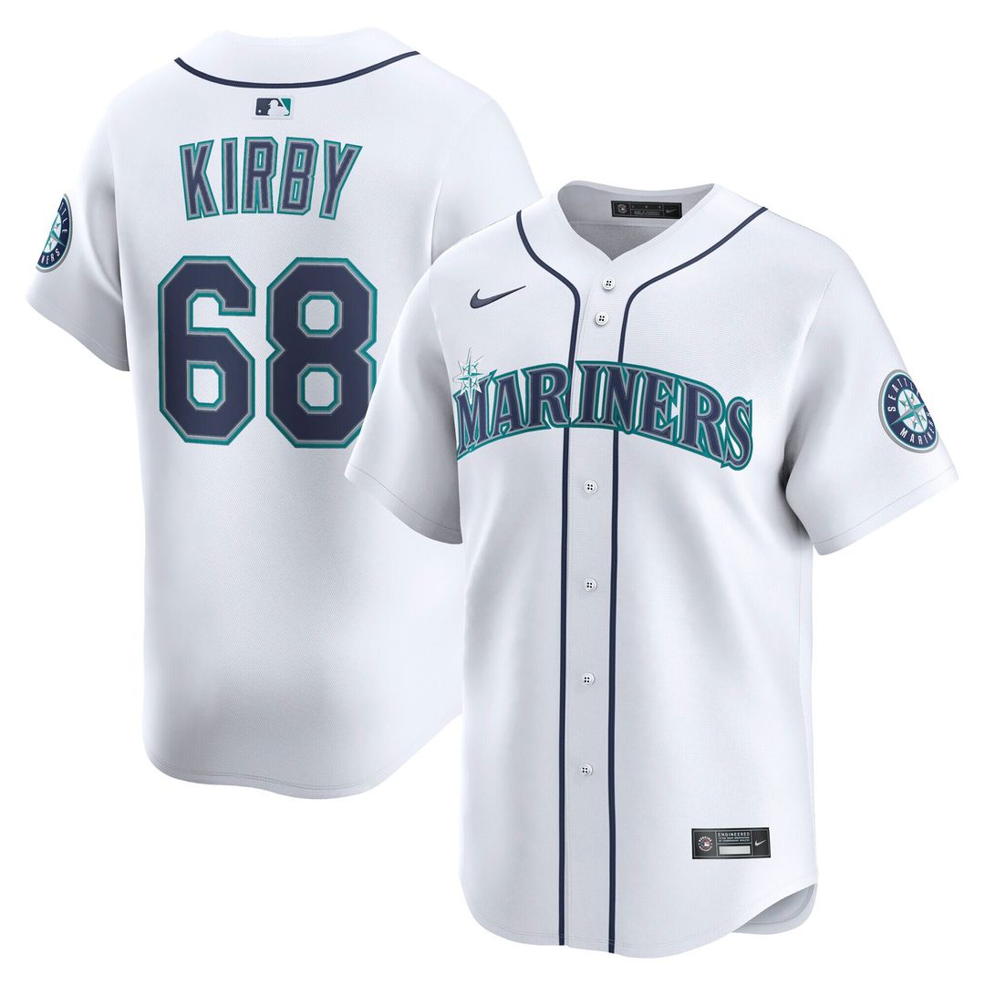 Seattle Mariners George Kirby Nike Home Limited Jersey - White