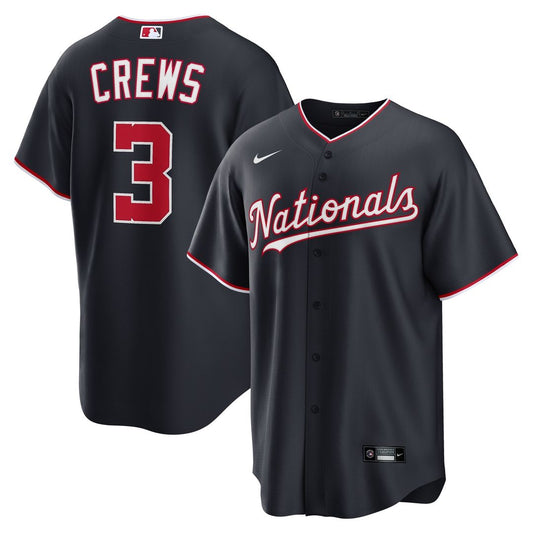 Washington Nationals Dylan Crews Nike Alternate Replica Jersey - Navy