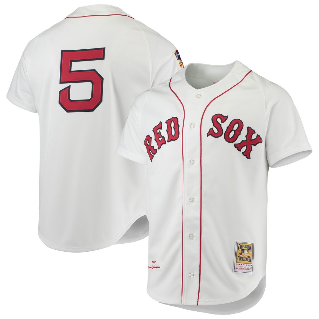 Boston Red Sox Nomar Garciaparra Mitchell & Ness 1997 Cooperstown Authentic Jersey - White