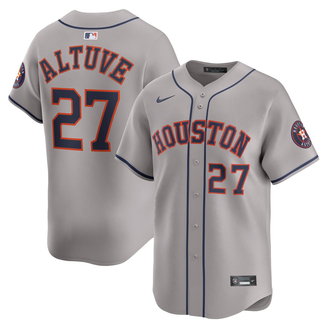 Houston Astros Jose Altuve Nike Road Limited Jersey - Gray