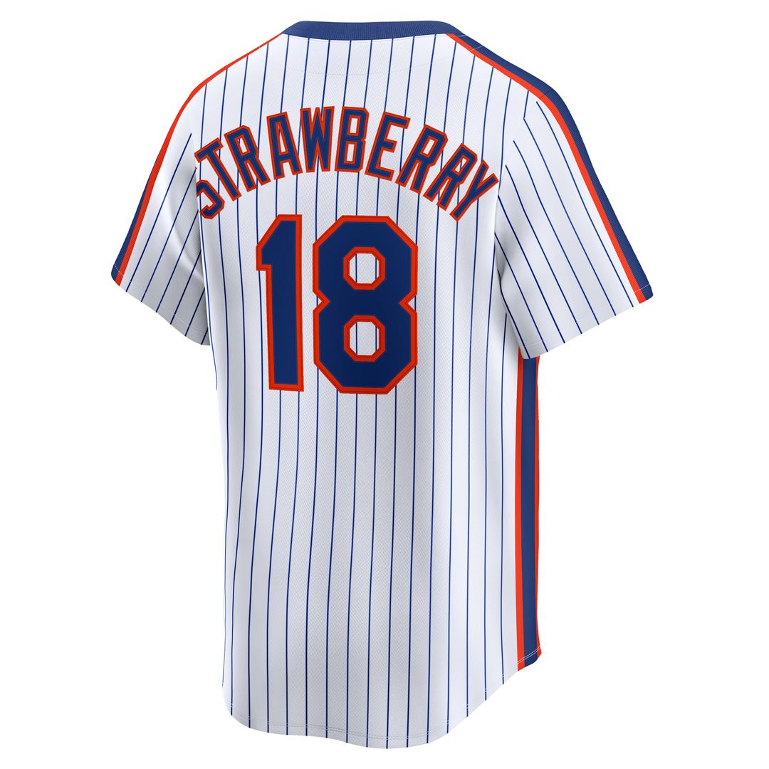 New York Mets Darryl Strawberry Nike Throwback Cooperstown Limited Jersey - White