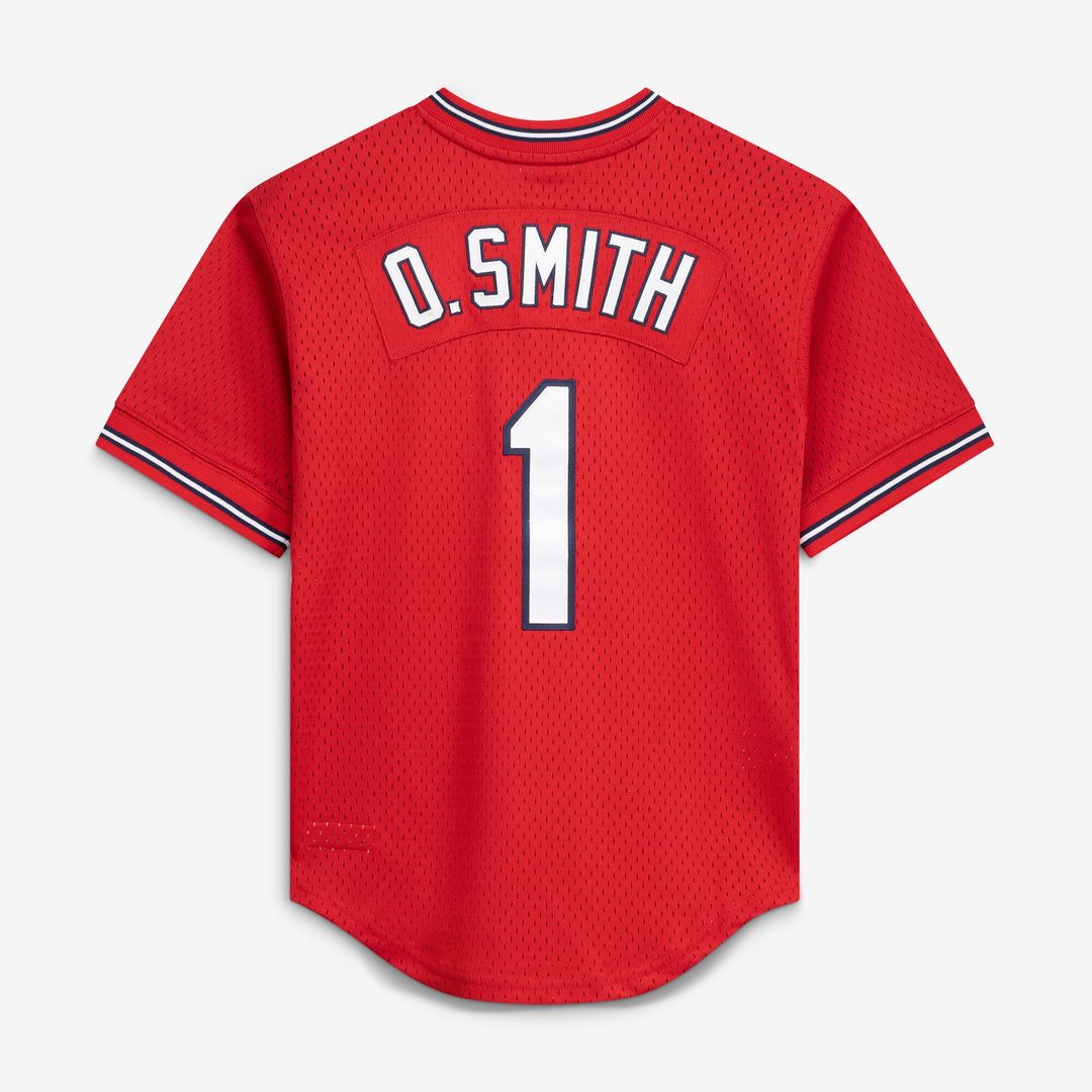 St. Louis Cardinals Ozzie Smith Mitchell & Ness Youth Cooperstown Mesh Batting Practice Jersey - Navy