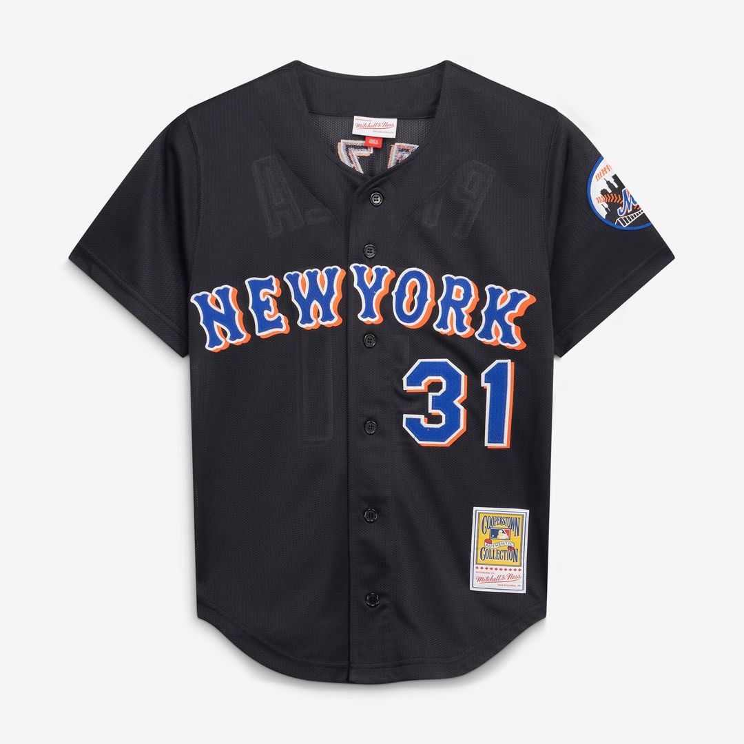 New York Mets Mike Piazza Mitchell & Ness Cooperstown 2000 Batting Practice Jersey - Black