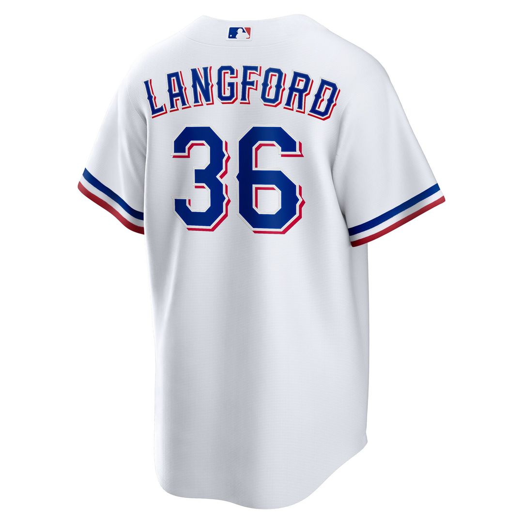 Texas Rangers Wyatt Langford Nike Home Replica Jersey - White