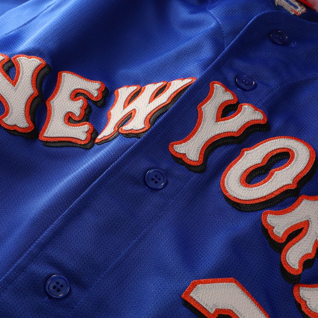 New York Mets Mike Piazza Mitchell & Ness Cooperstown Mesh Batting Practice Button-Up Jersey - Orange