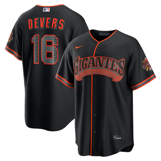 San Francisco Giants Rafael Devers Nike Alternate Stadium Jersey - Black