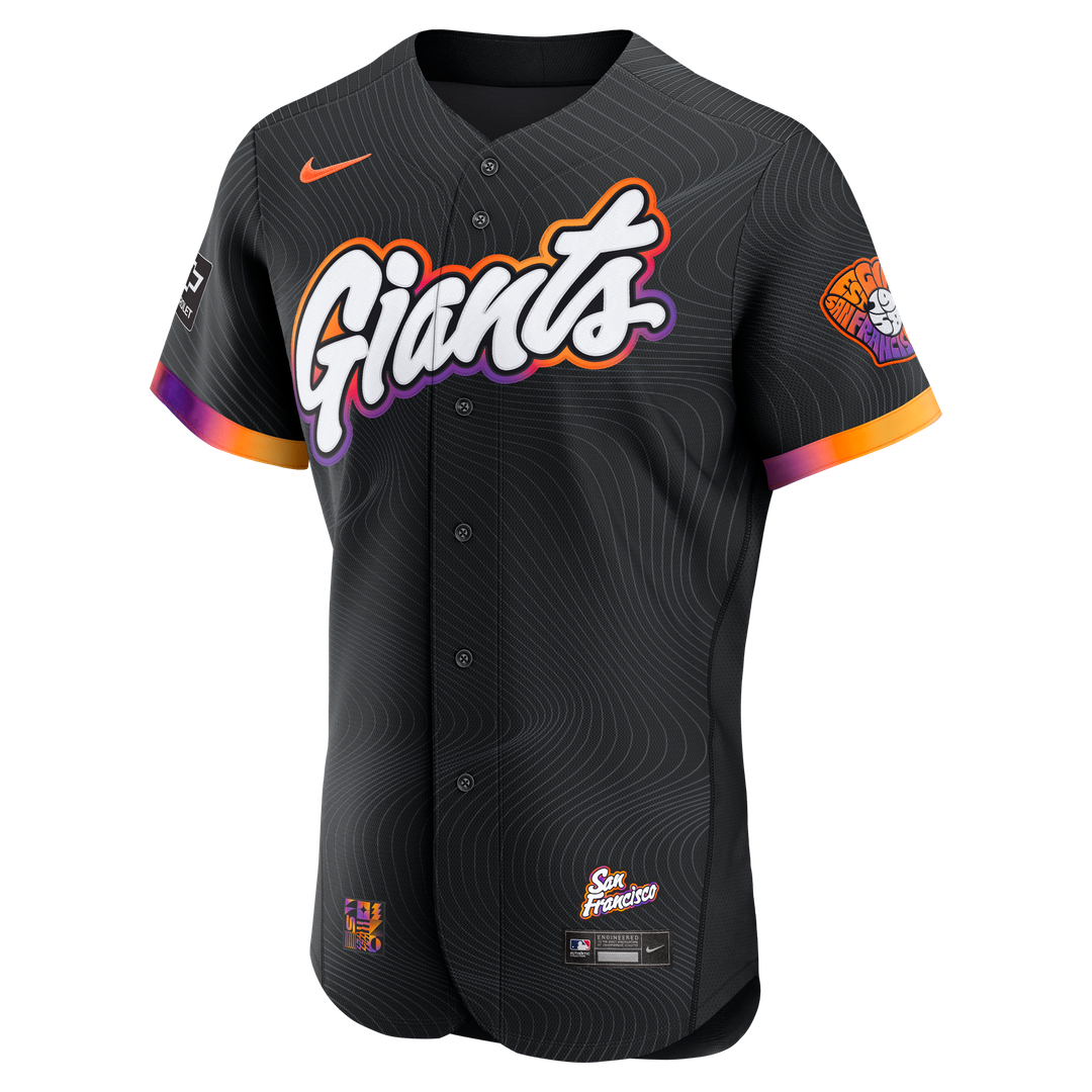 San Francisco Giants Nike City Connect Authentic Sponsor Patch Jersey - Anthracite