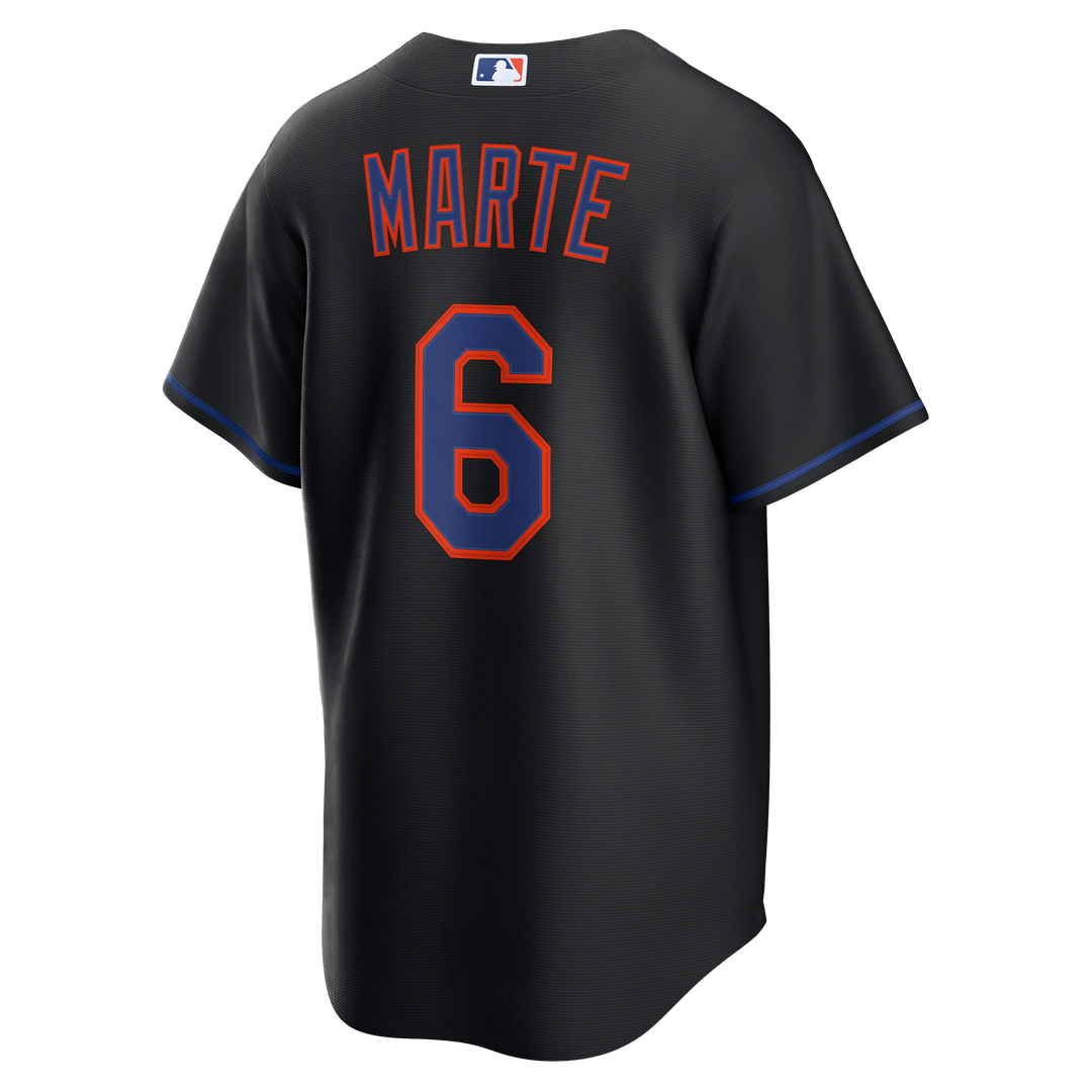 New York Mets Starling Marte Nike Alternate Replica Jersey - Black
