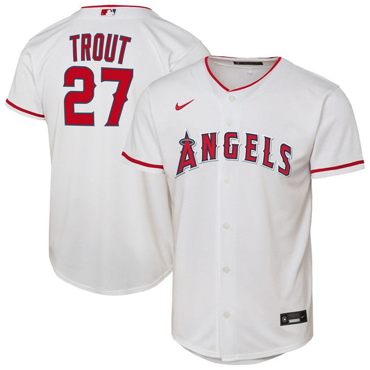 Los Angeles Angels Mike Trout Nike Youth Home Replica Jersey - White