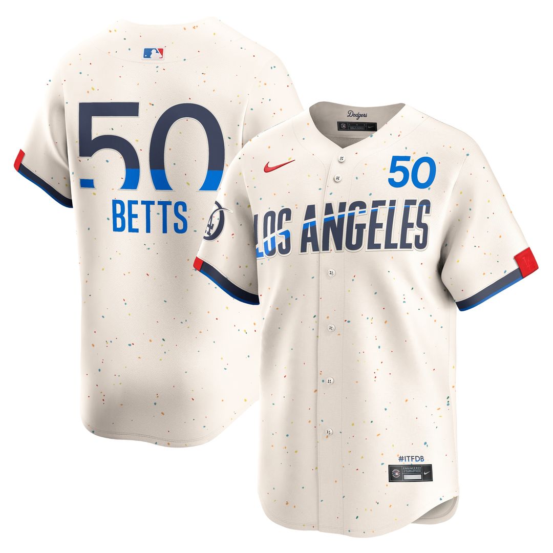 Los Angeles Dodgers Mookie Betts Nike City Connect Limited Jersey - Cream