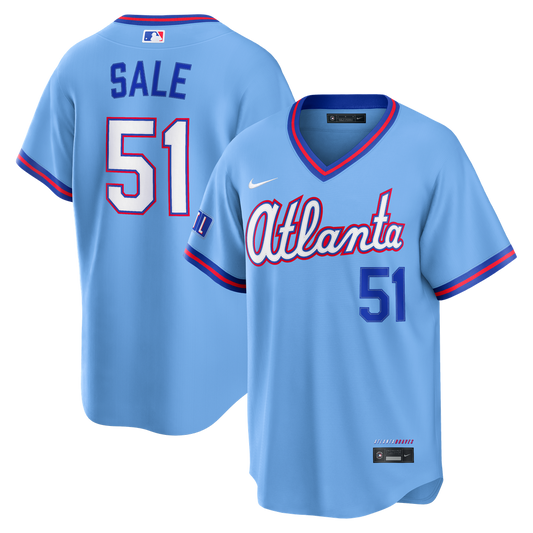 Atlanta Braves Chris Sale Nike 2026 City Connect Stadium Jersey - Powder Blue