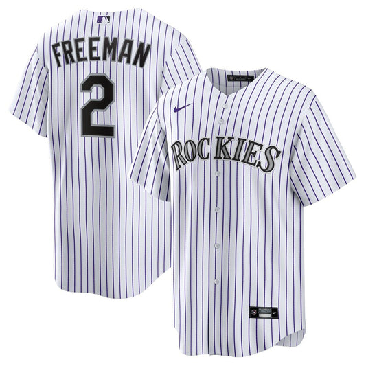 Colorado Rockies Tyler Freeman Nike Youth Home Replica Jersey - White