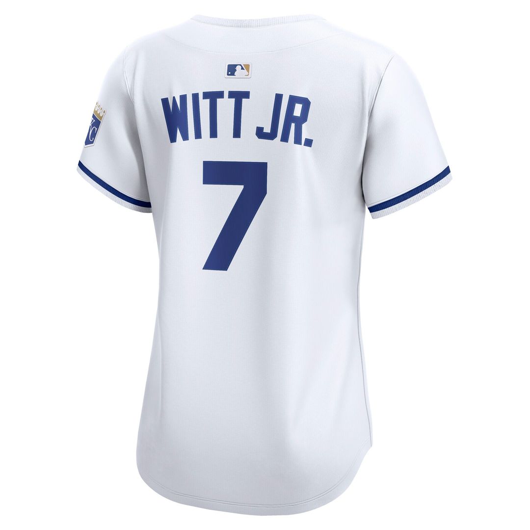 Kansas City Royals Bobby Witt Jr. Nike Women's Home Limited Jersey - White