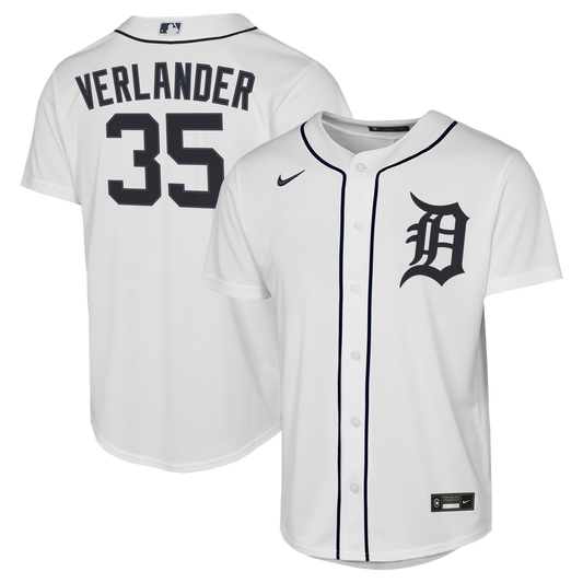 Detroit Tigers Justin Verlander Nike Youth Home Replica Jersey - White