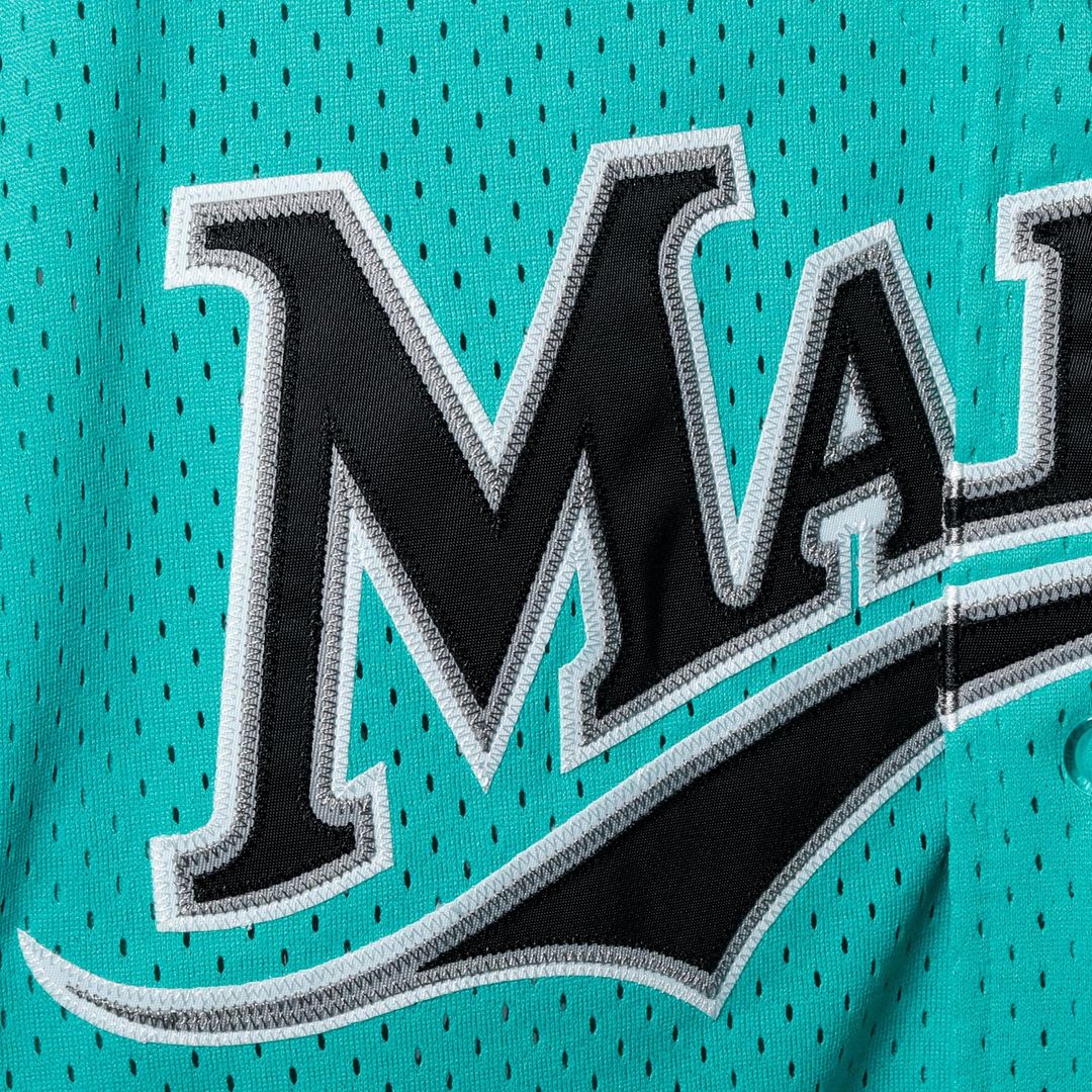 Andre Dawson Florida Marlins Mitchell & Ness Cooperstown Mesh Batting Practice Button-Up Jersey - Teal