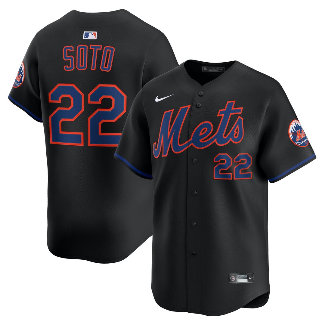New York Mets Juan Soto Nike Alternate Limited Jersey - Black