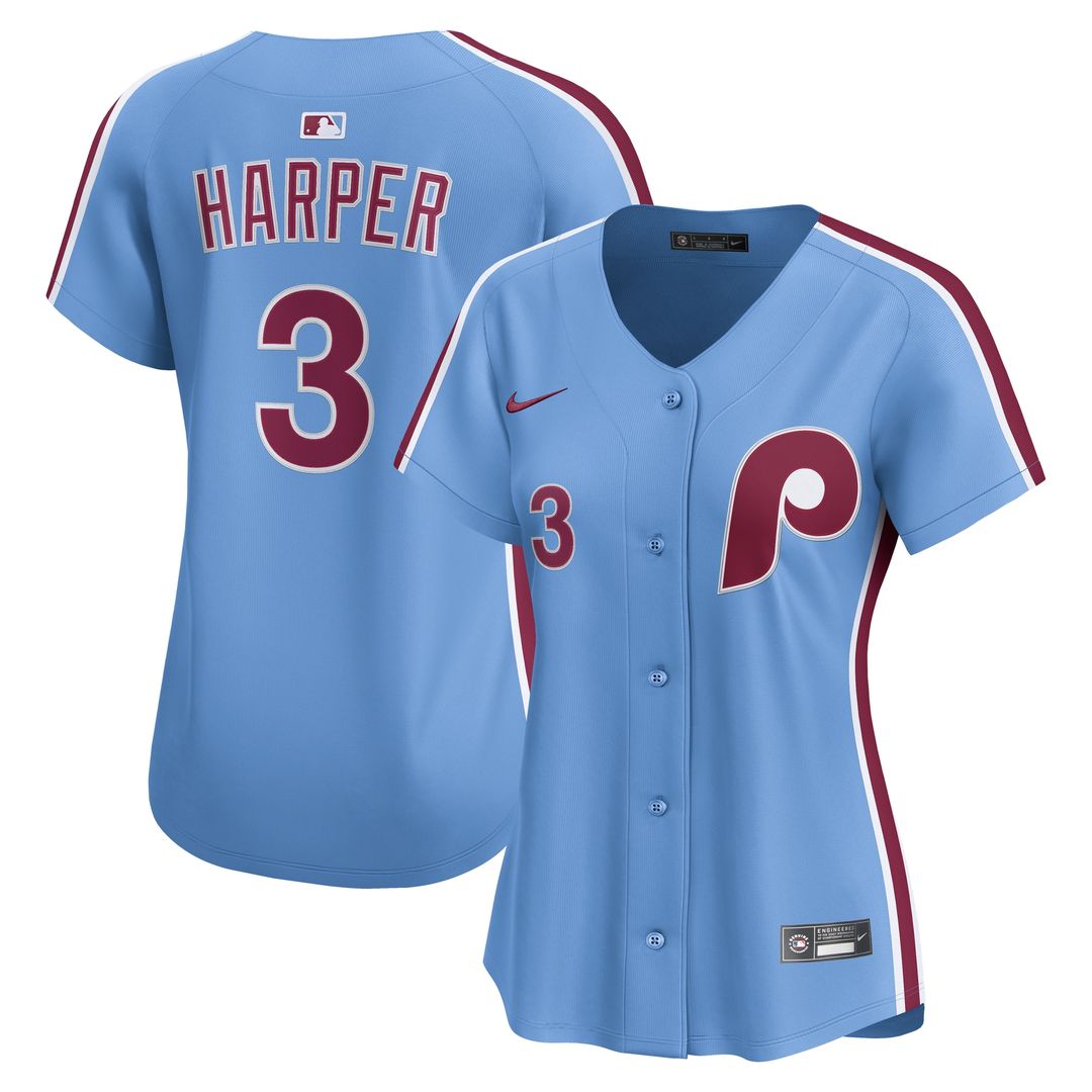Philadelphia Phillies Bryce Harper Nike Women's Alternate Limited Jersey - Light Blue