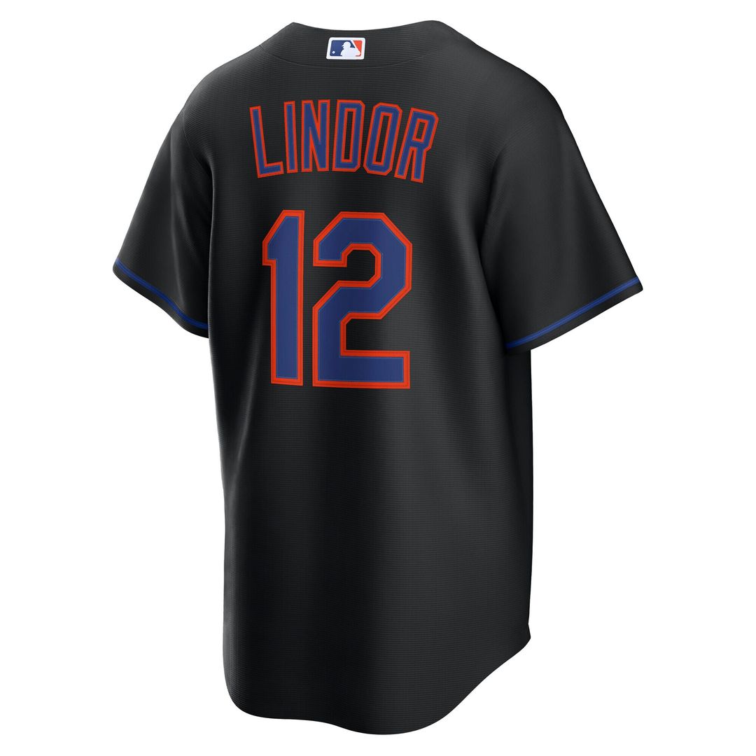New York Mets Francisco Lindor Nike Alternate Replica Jersey - Black
