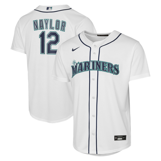 Seattle Mariners Josh Naylor Nike Youth Home Baseline Jersey - White