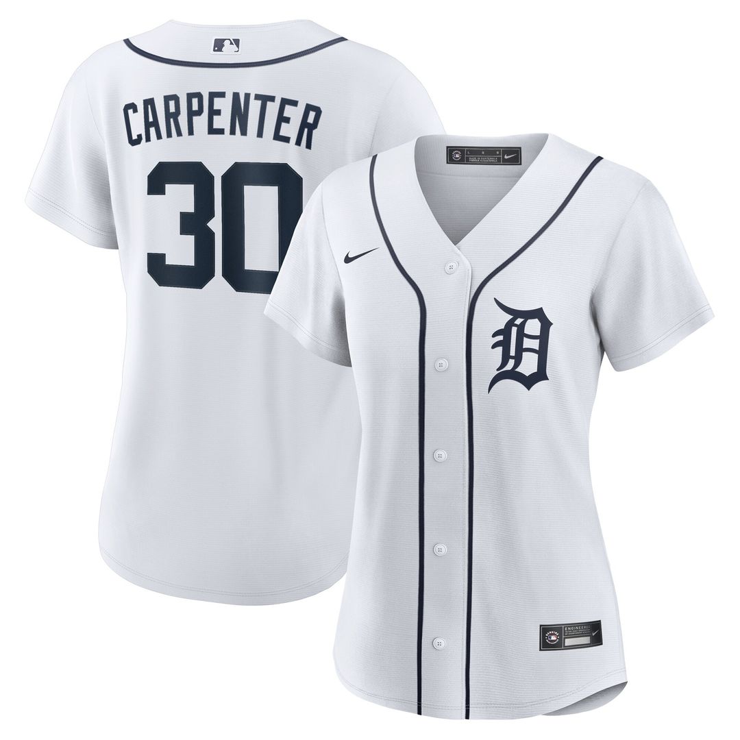 Detroit Tigers Kerry Carpenter Nike Women's Home Replica Jersey - White