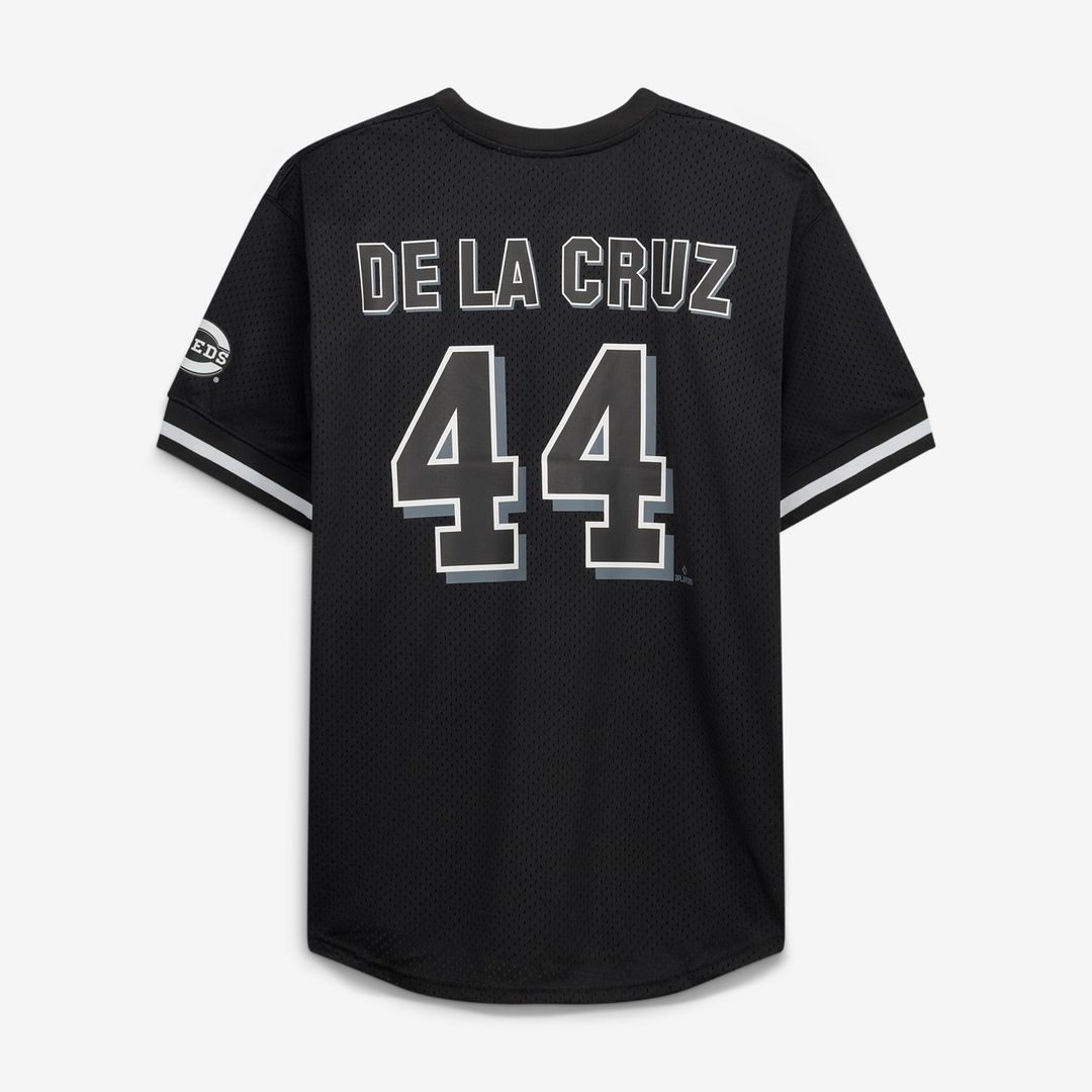 Cincinnati Reds Elly De La Cruz Fanatics Big & Tall Heavyweight Mesh Jersey - Black/White