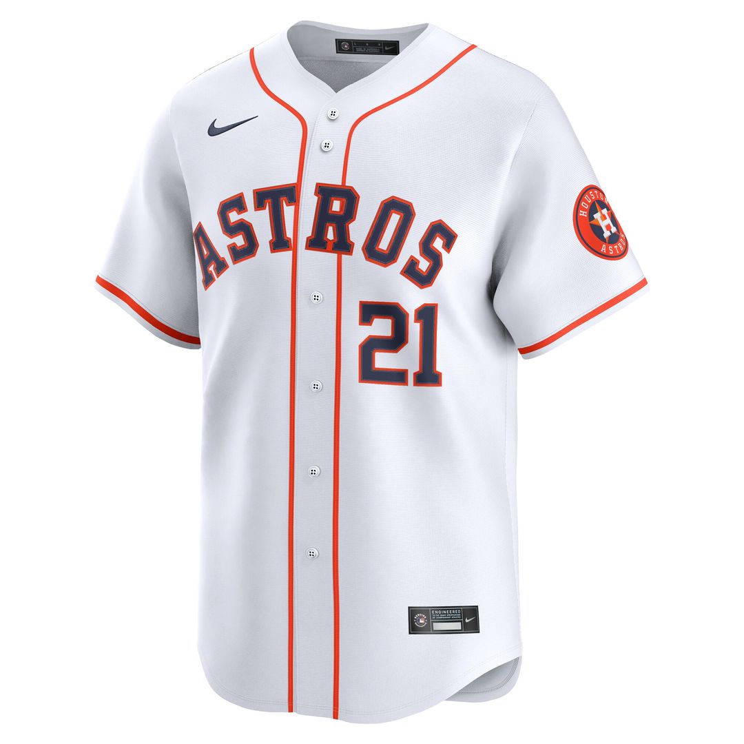Houston Astros Yainer Diaz Nike Home Limited Jersey - White