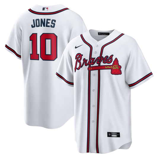 Atlanta Braves Chipper Jones Nike Home Retired Replica Jersey - White