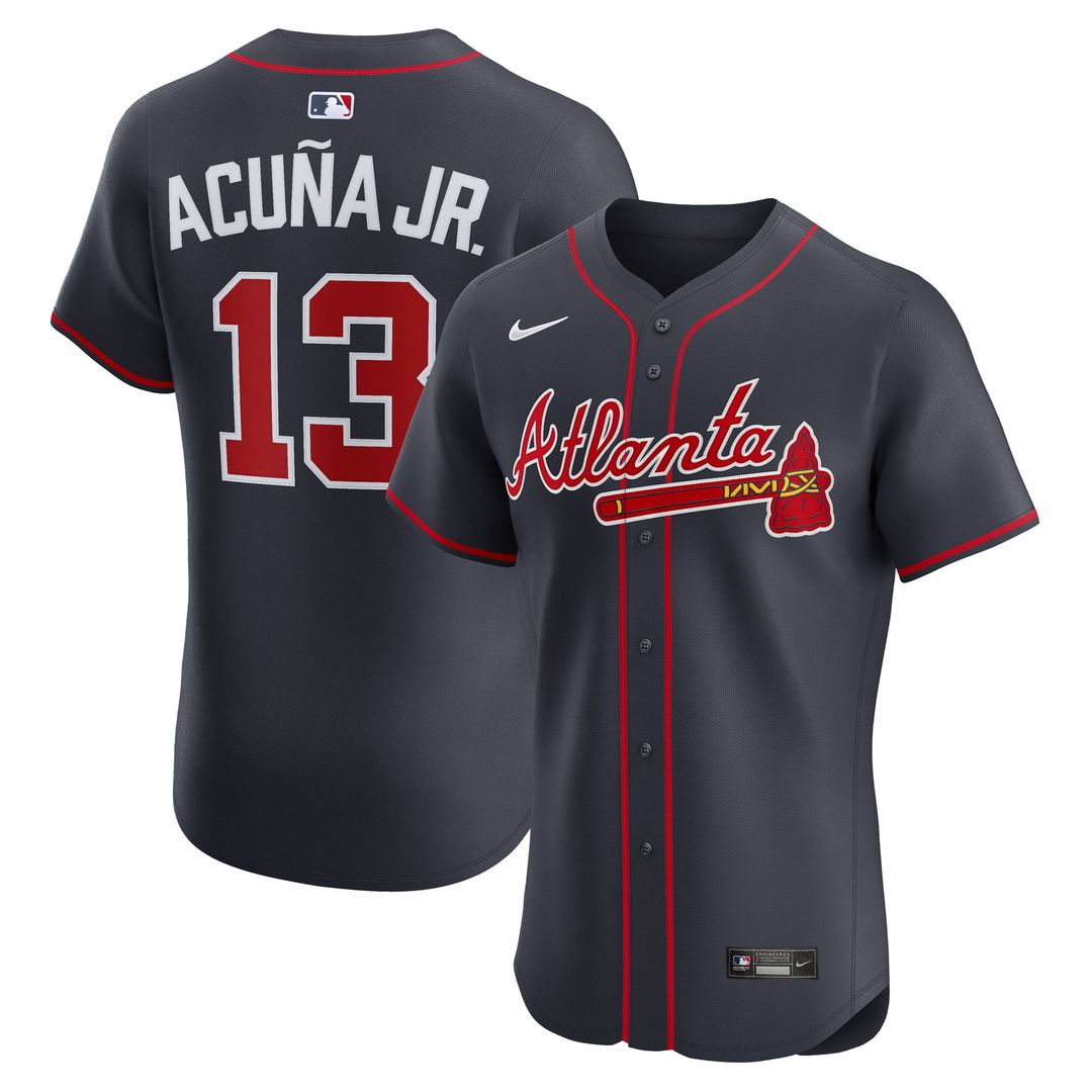Atlanta Braves Ronald Acuña Jr. Nike Alternate 2 Elite Jersey - Red
