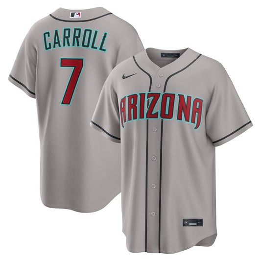 Arizona Diamondbacks Corbin Carroll Nike Road Replica Jersey - Gray