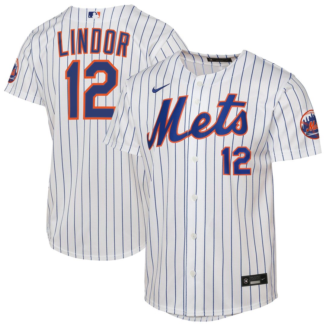 New York Mets Francisco Lindor Nike Youth Road Stadium Jersey - Gray