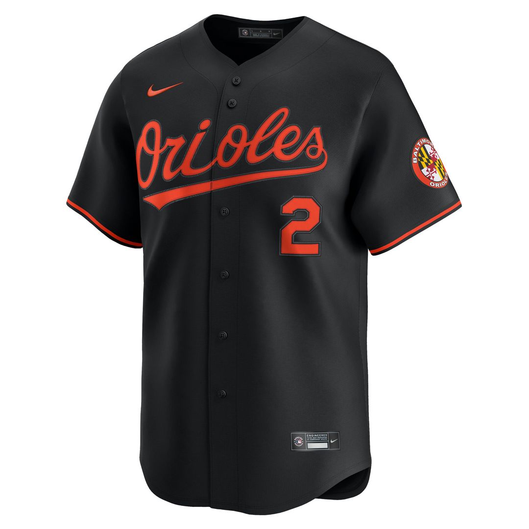 Baltimore Orioles Gunnar Henderson Nike Alternate Limited Jersey - Black