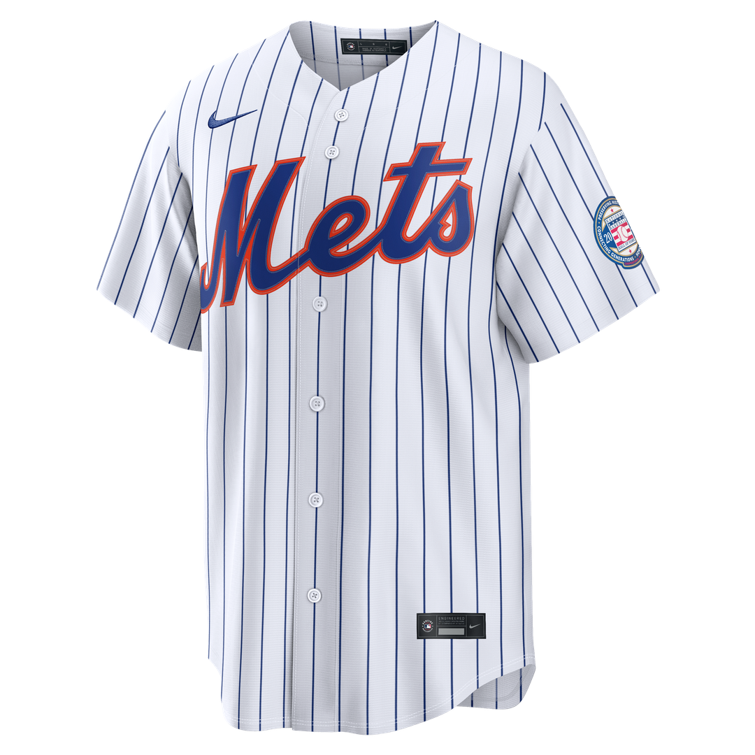 New York Mets Carlos Beltran Nike Home Replica 2026 Hall of Fame Patch Jersey - White
