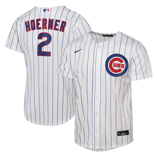 Chicago Cubs Nico Hoerner Nike Youth Home Replica Jersey - White