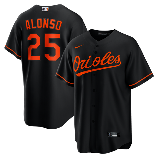 Baltimore Orioles Pete Alonso Nike Alternate Replica Jersey - Black