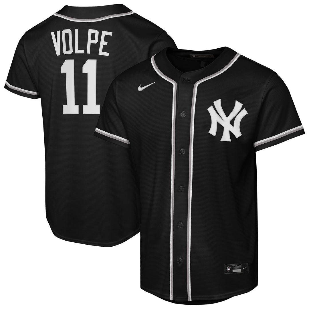 New York Yankees Anthony Volpe Nike Youth Fashion Replica Jersey - Black
