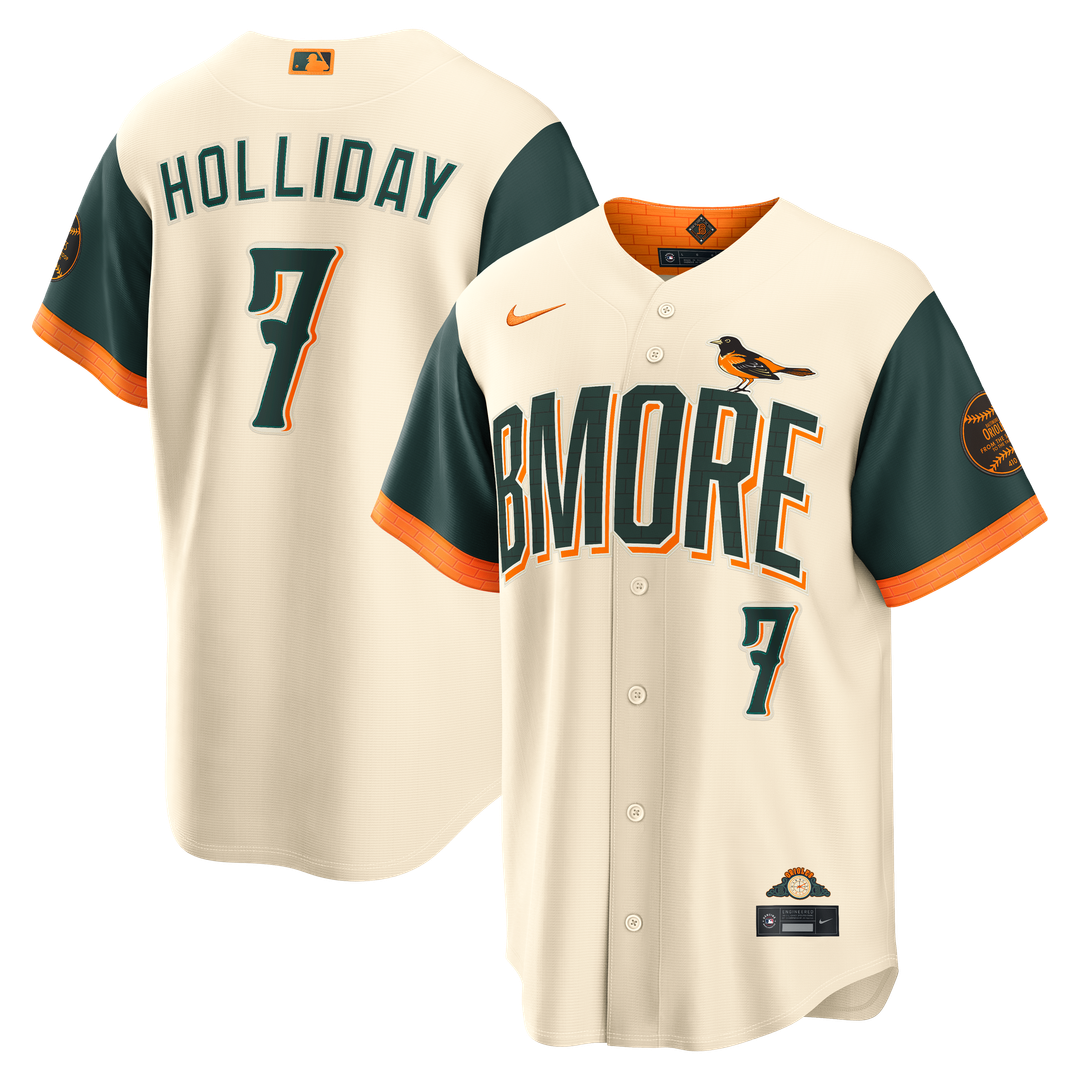 Baltimore Orioles Jackson Holliday Nike 2026 City Connect Stadium Jersey - Cream