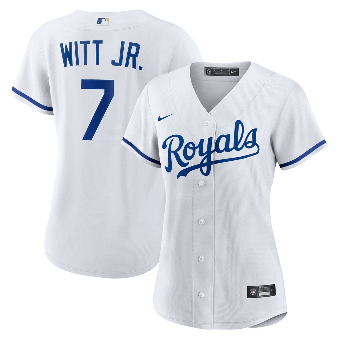 Kansas City Royals Bobby Witt Jr. Nike Women's Home Replica Jersey - White