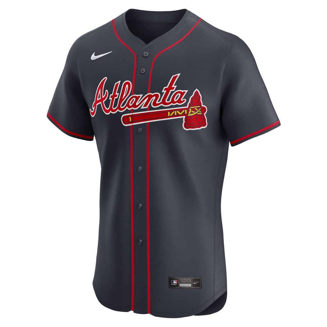 Atlanta Braves Ronald Acuña Jr. Nike Alternate Elite Jersey - Navy