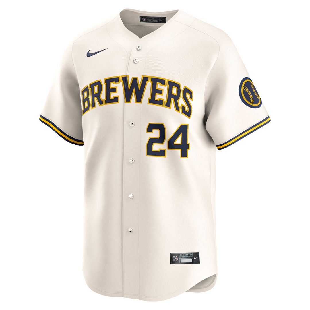 Milwaukee Brewers William Contreras Nike Home Limited Jersey - Cream