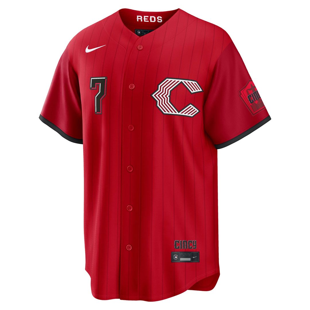 Cincinnati Reds Spencer Steer Nike 2026 City Connect Stadium Jersey - Red