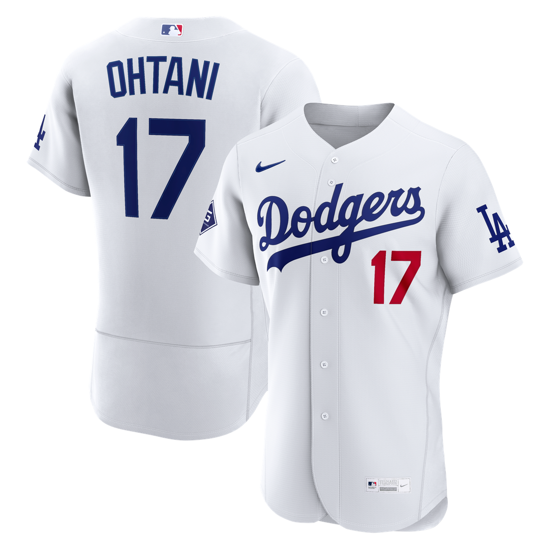 Los Angeles Dodgers Shohei Ohtani Nike Home Authentic Sponsor Patch Jersey - White