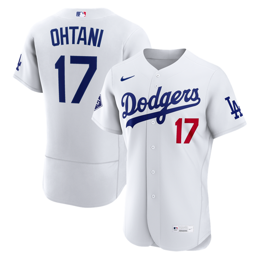 Los Angeles Dodgers Shohei Ohtani Nike Home Authentic Sponsor Patch Jersey - White